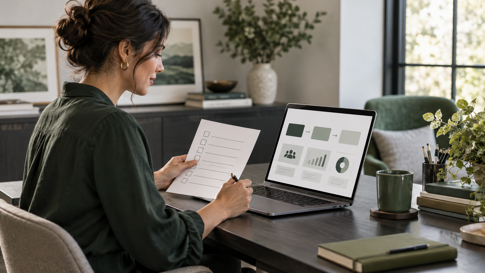 Affiliate manager reviewing a structured partner onboarding workflow